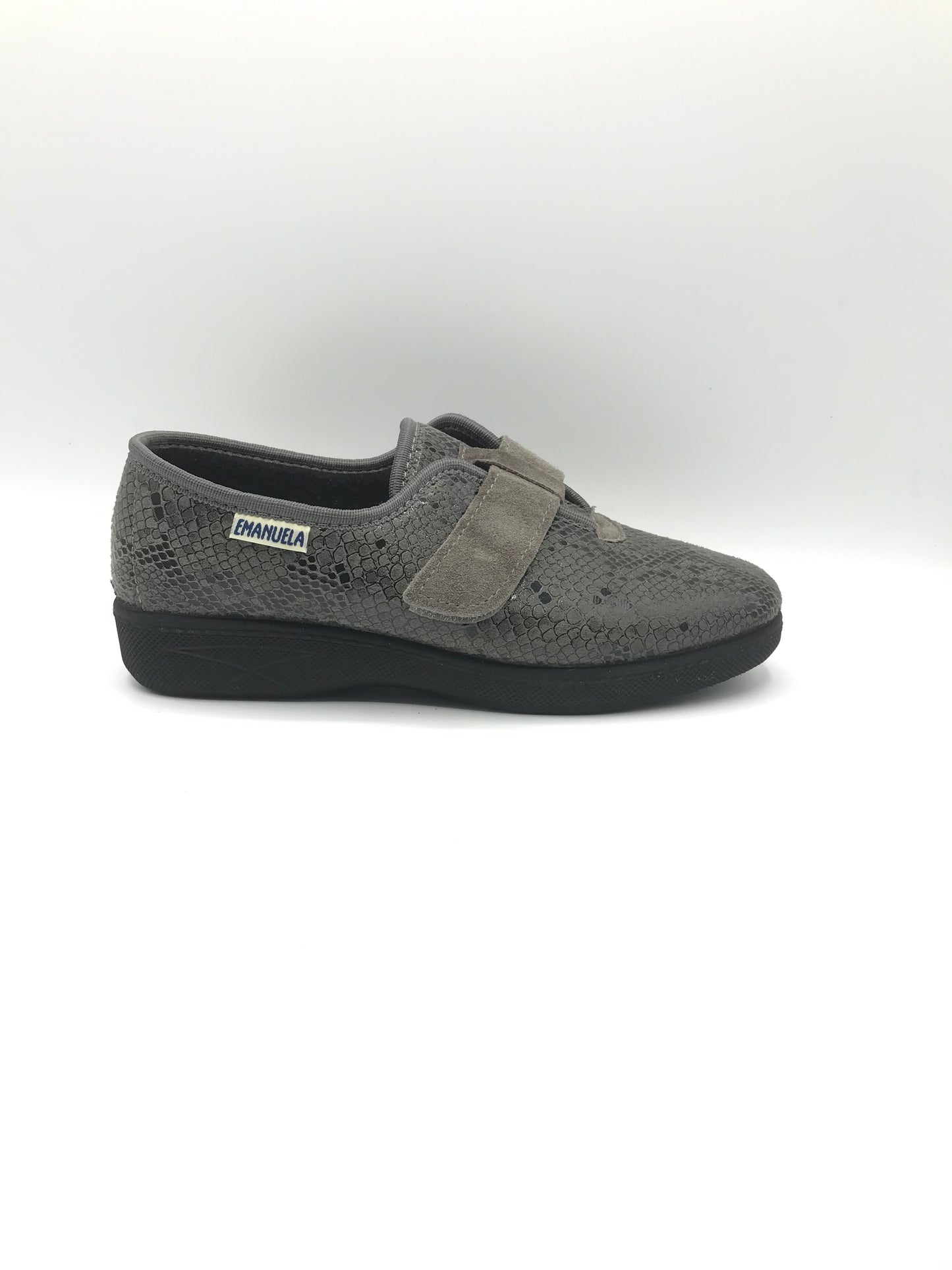 Pantofola velcro donna Emanuela 2252 grigio