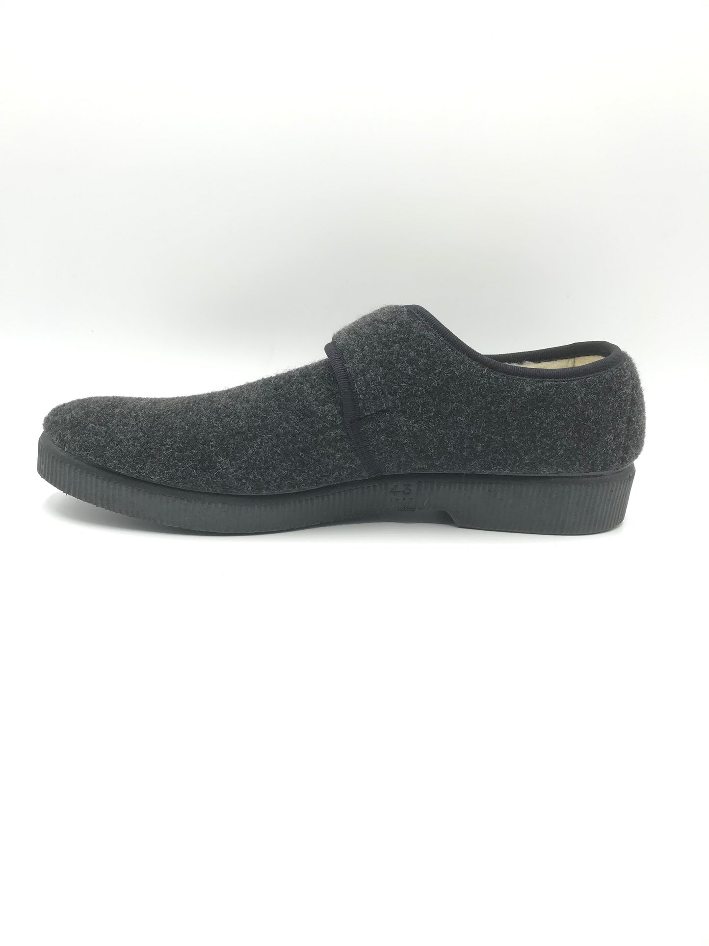 Pantofola velcro uomo 2G 14 grigio