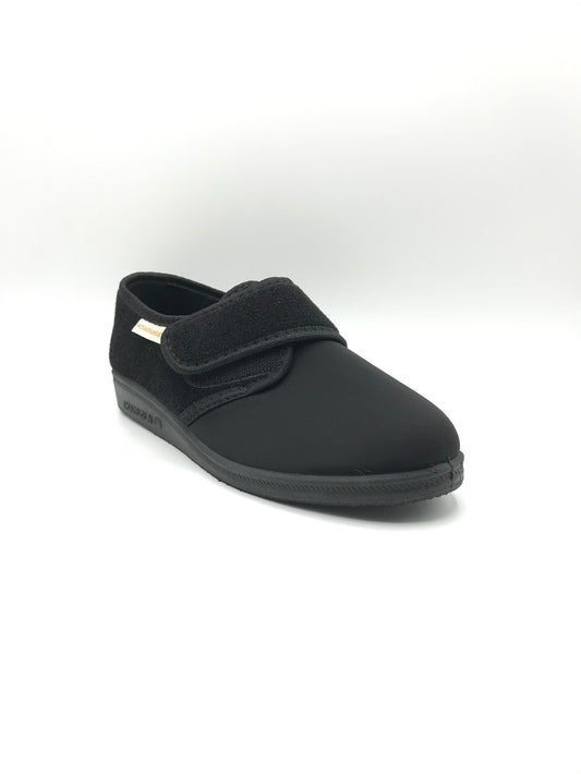 Pantofola velcro donna Emanuela 601 nero