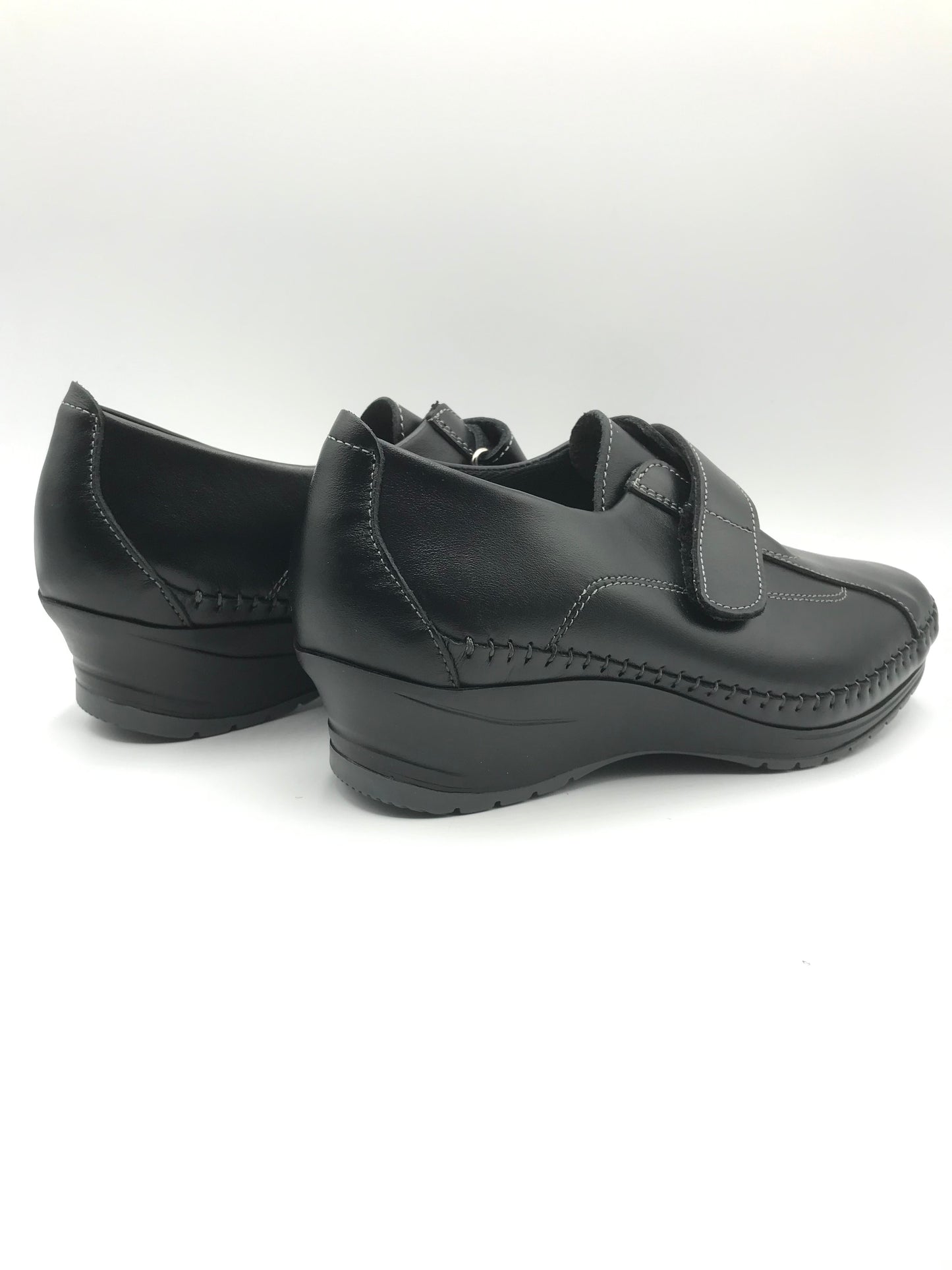 Mocassino velcro donna Freetime 131 nero