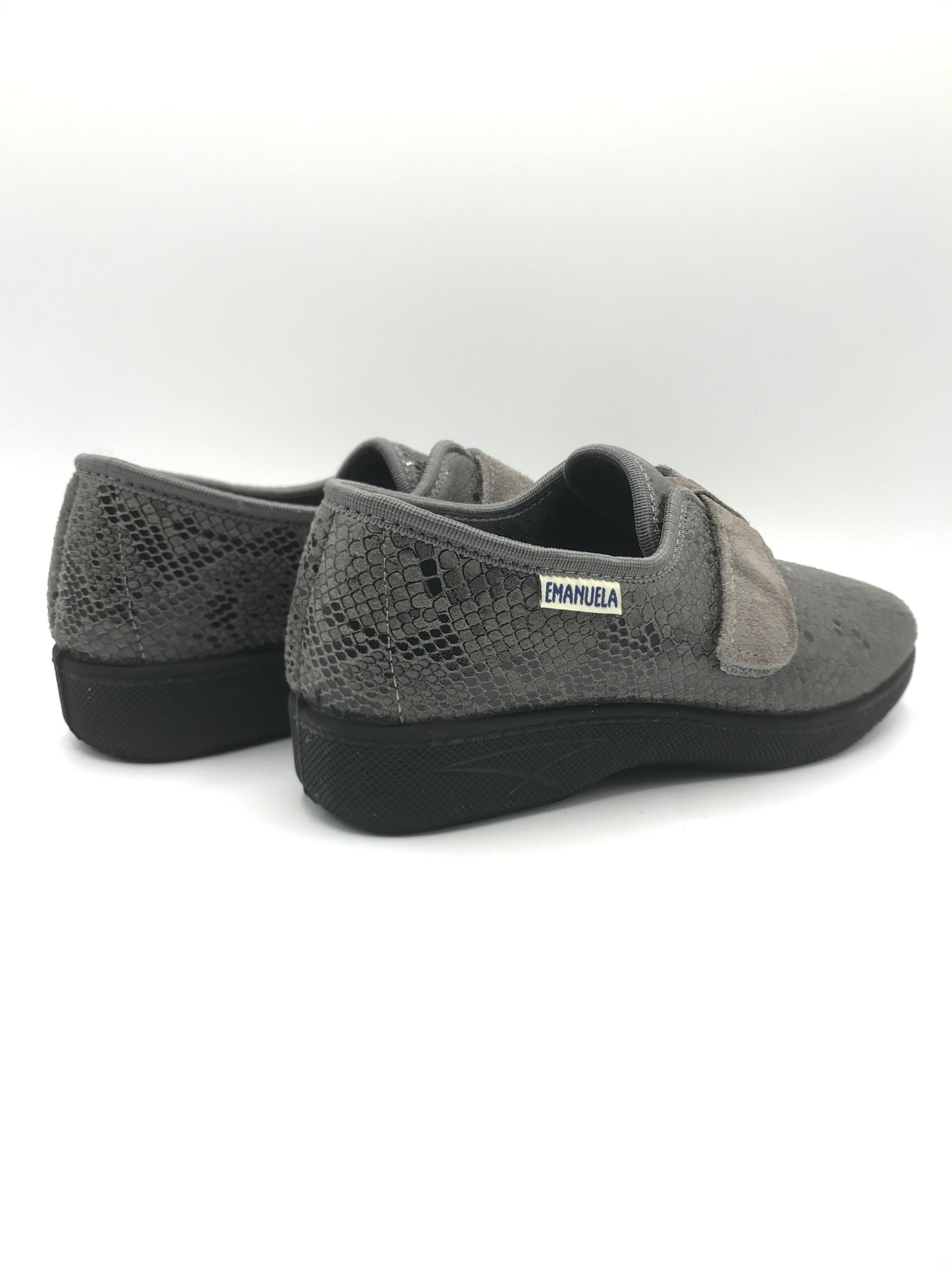 Pantofola velcro donna Emanuela 2252 grigio