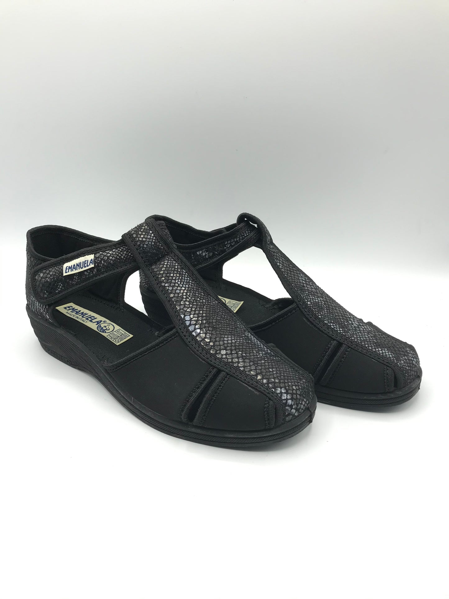 Sandalo velcro donna Emanuela 915 nero