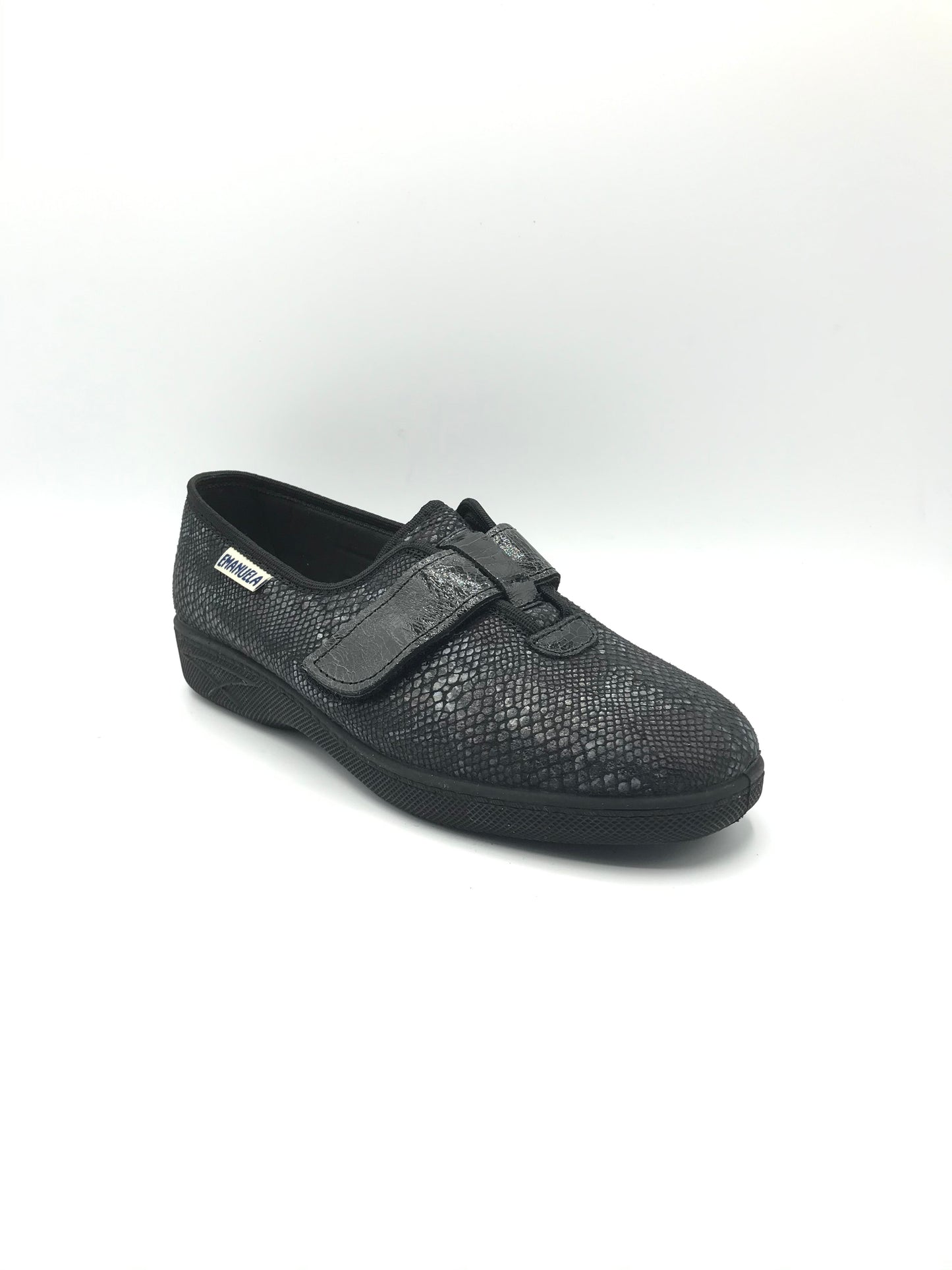 Pantofola velcro donna Emanuela 2222 nero