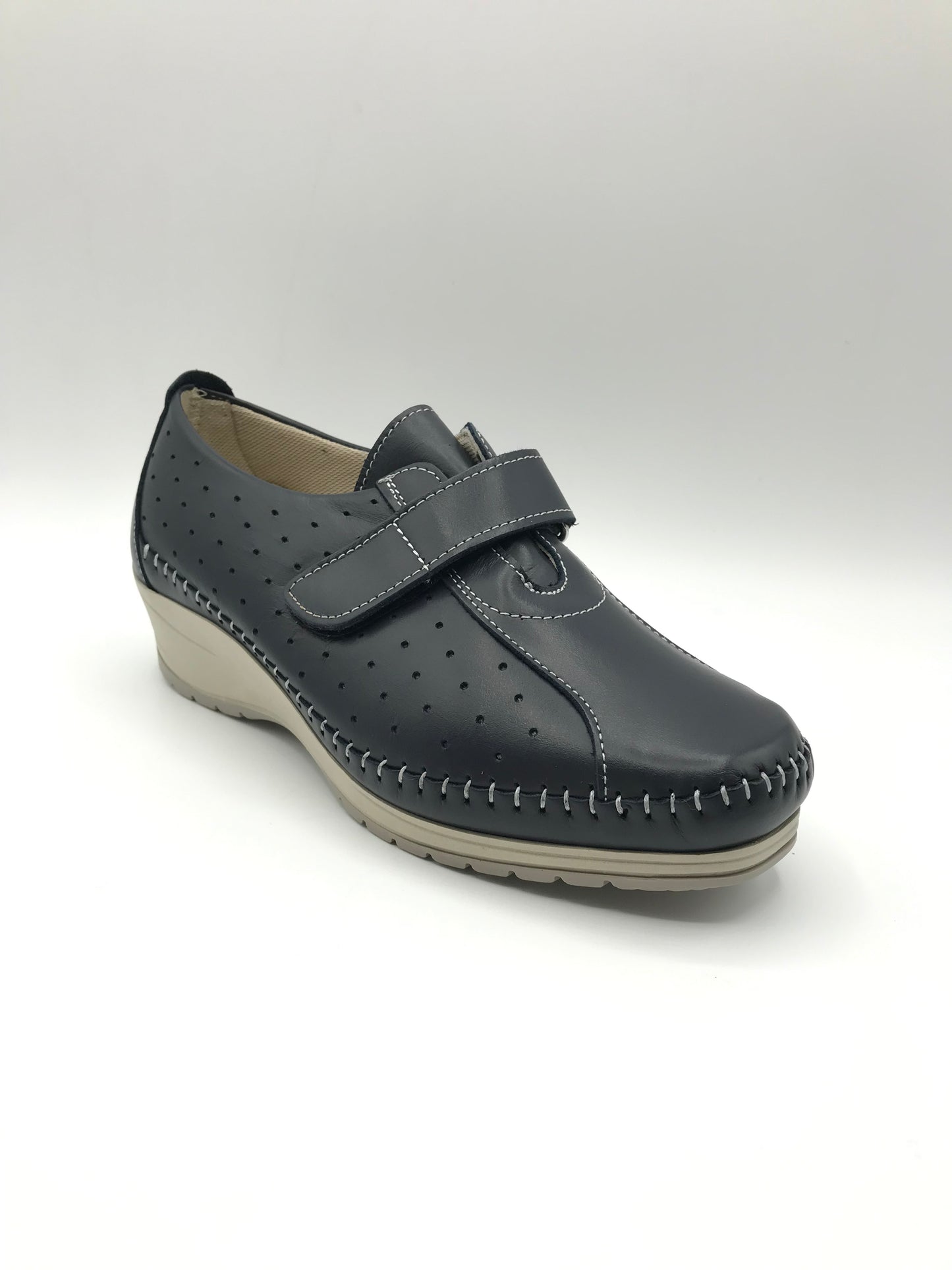 Mocassino velcro donna Freetime 447 blu