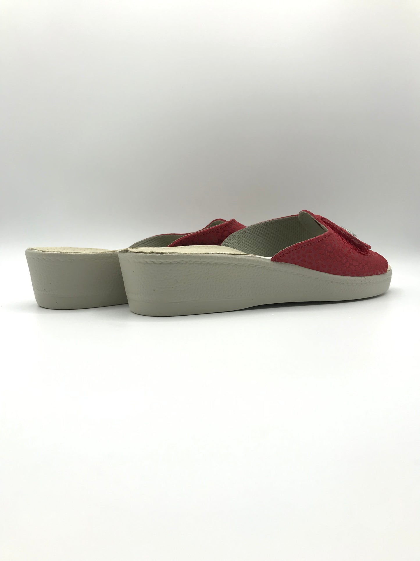 Ciabatta velcro donna Saniflex 60434/10 rosso