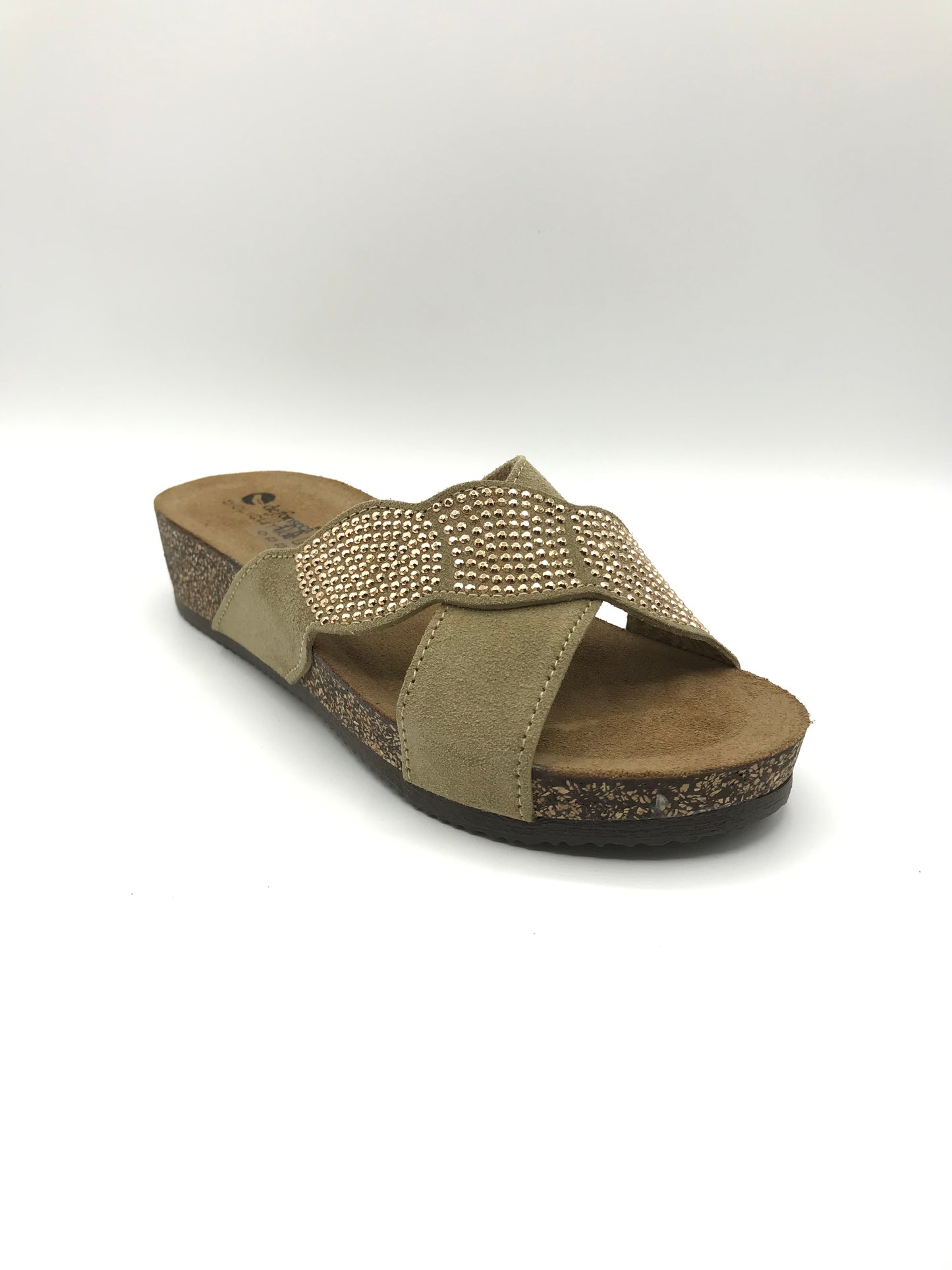 Ciabatta Donna: Fascia Ricamata | De Fonseca Cervia Beige