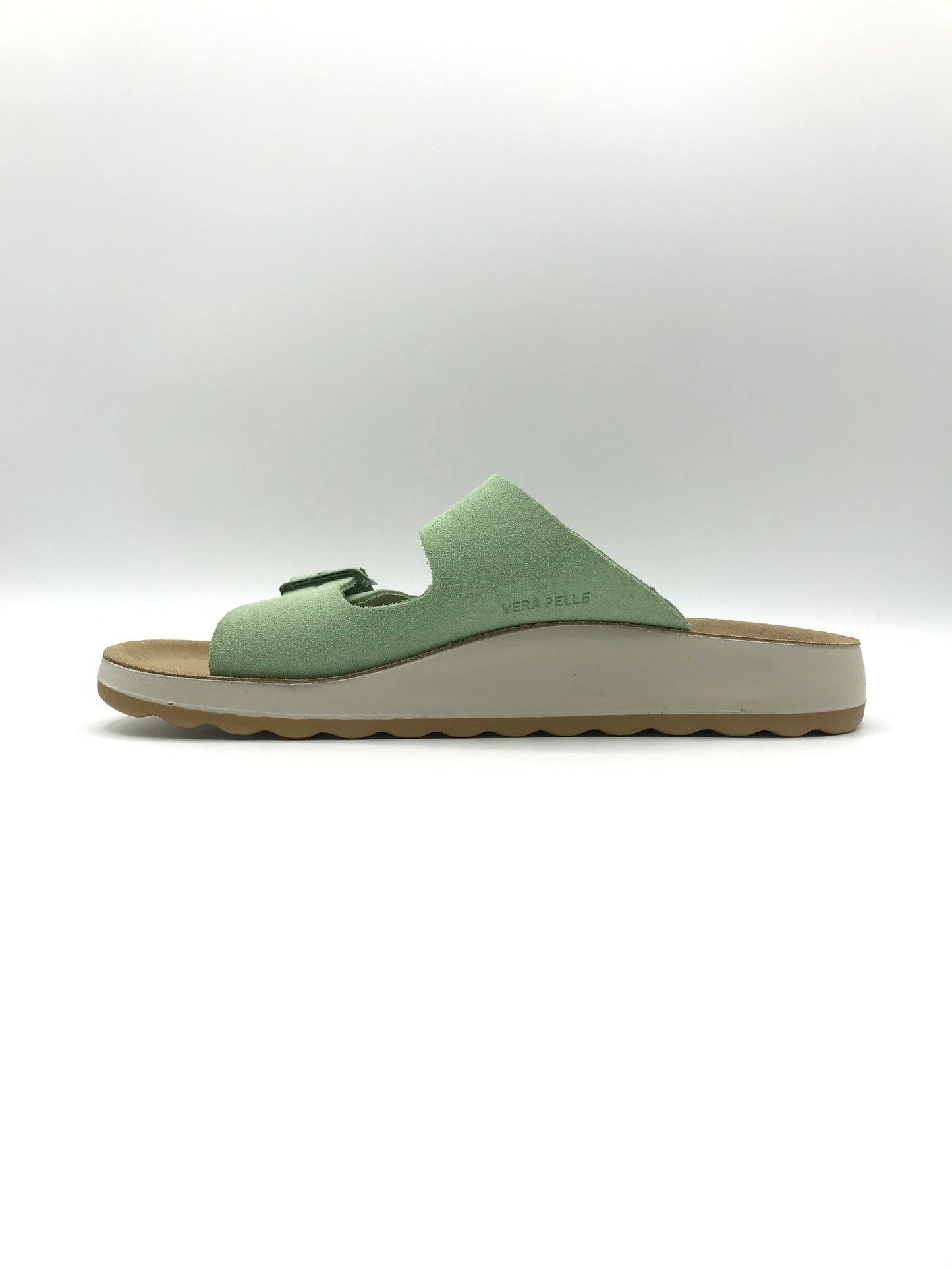 Ciabatta fibbie donna Fly Flot 77G64 verde