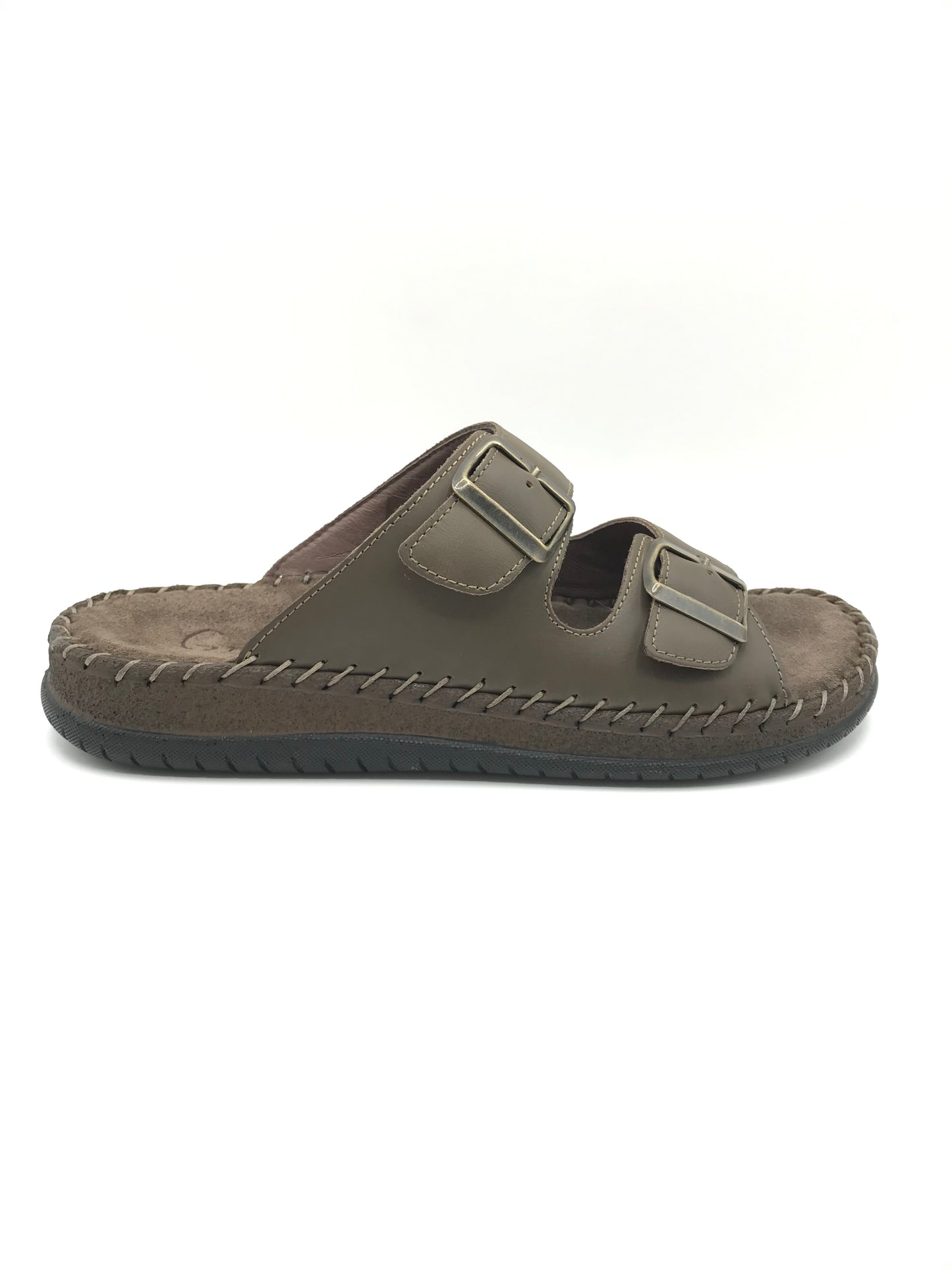 Ciabatta fibbie uomo Green Hill 13190 taupe