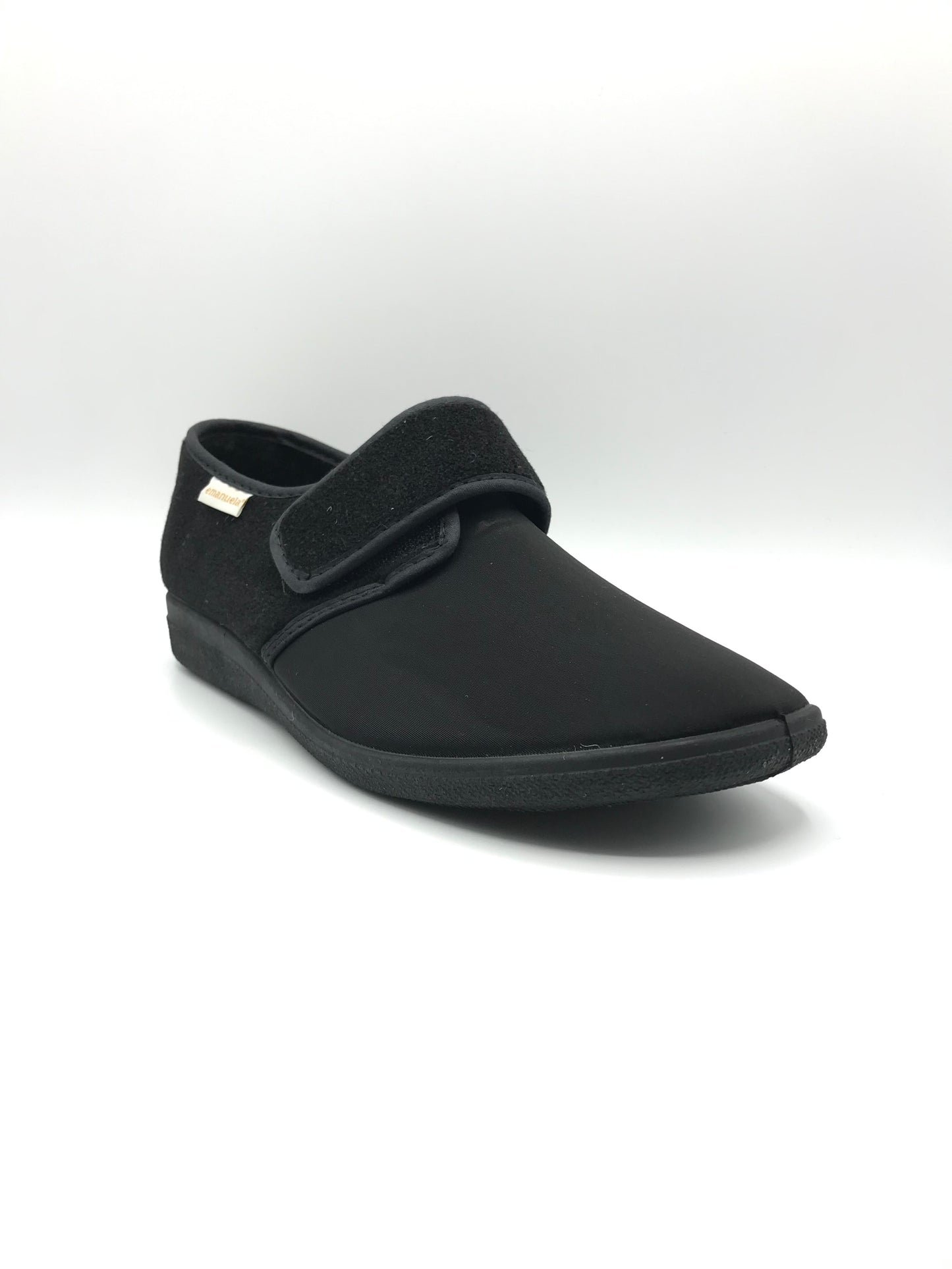 Pantofola velcro uomo Emanuela 985 nero