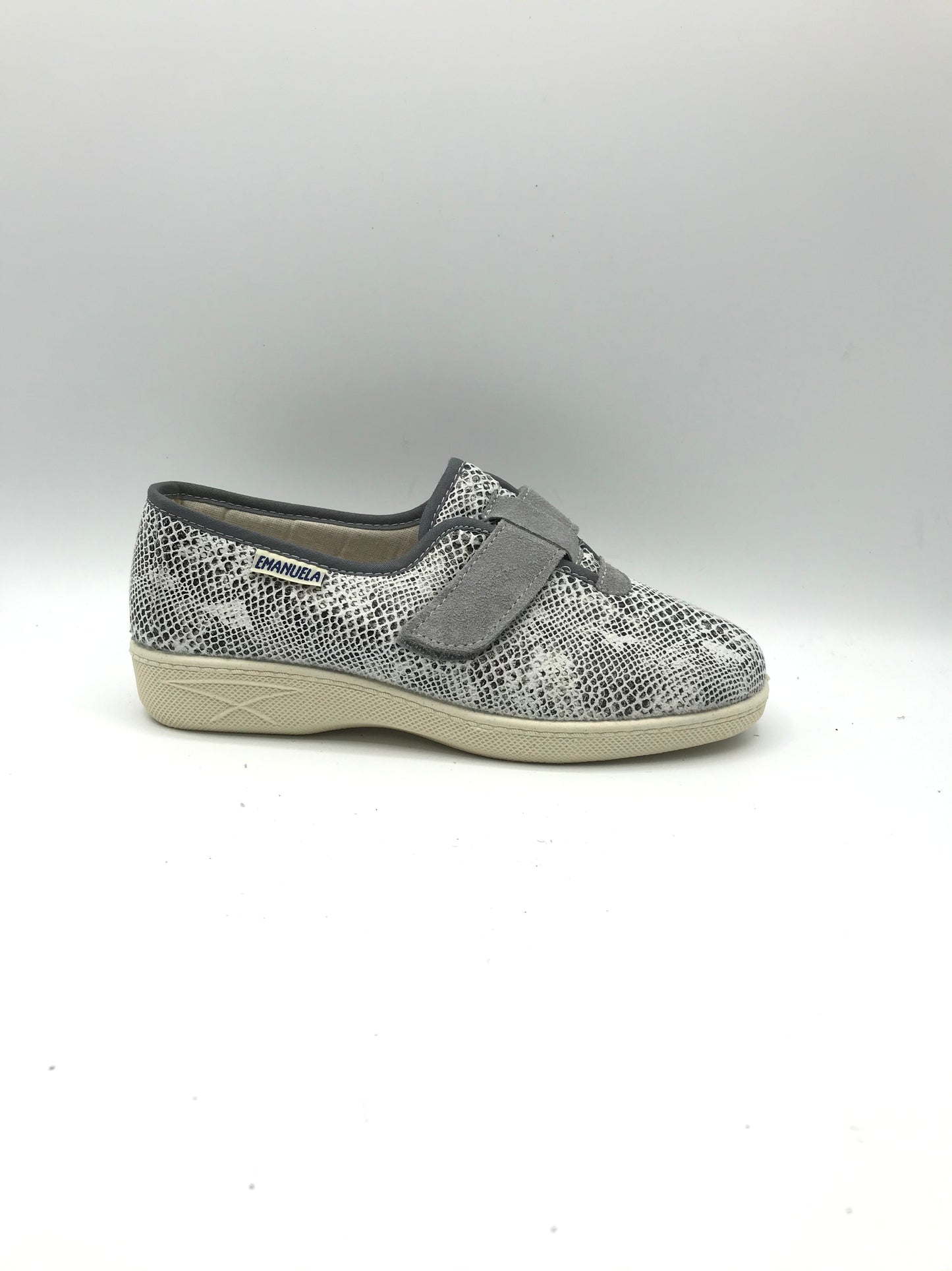 Pantofola velcro donna Emanuela 2222 grigio