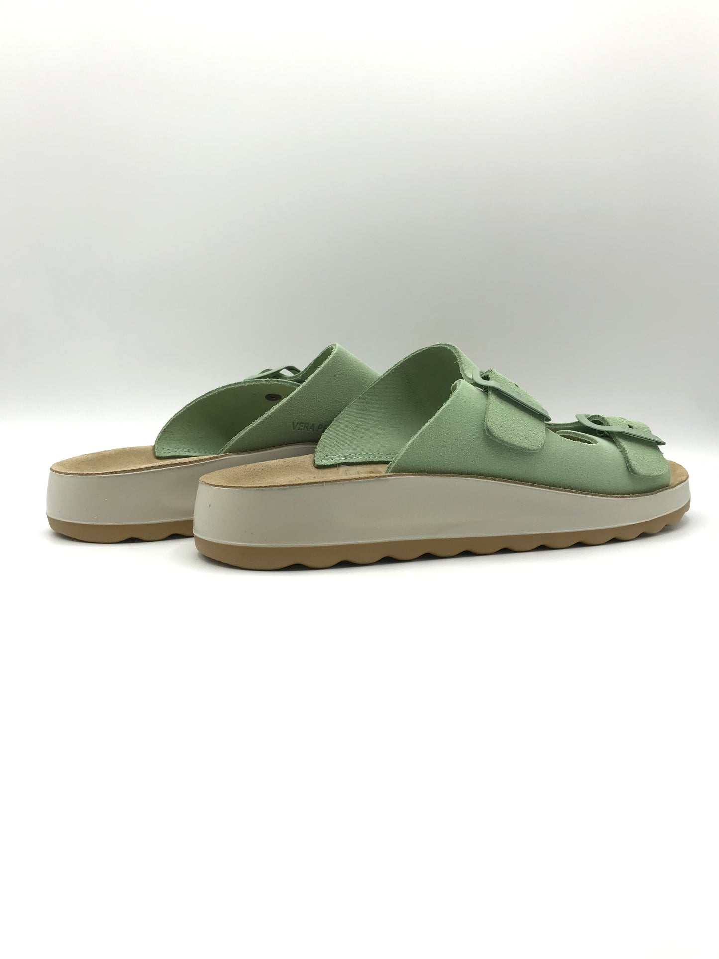 Ciabatta fibbie donna Fly Flot 77G64 verde