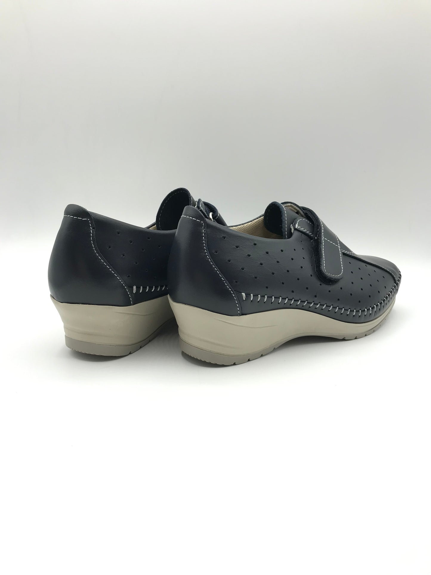 Mocassino velcro donna Freetime 447 blu