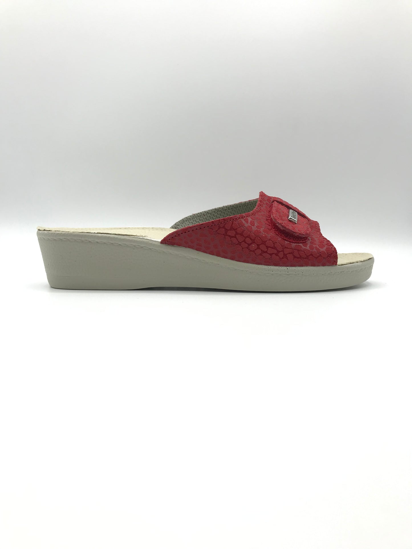 Ciabatta velcro donna Saniflex 60434/10 rosso