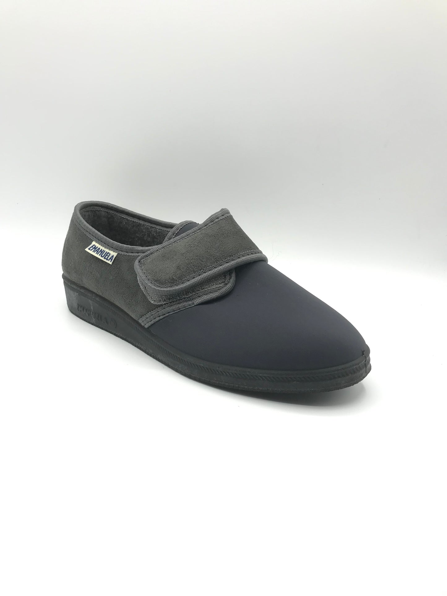 Pantofola velcro Emanuela 601 grigio