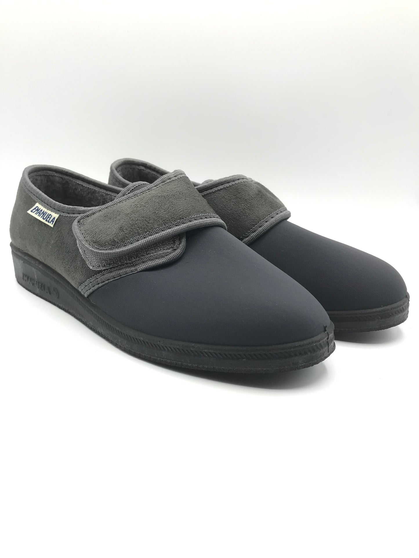 Pantofola velcro Emanuela 601 grigio