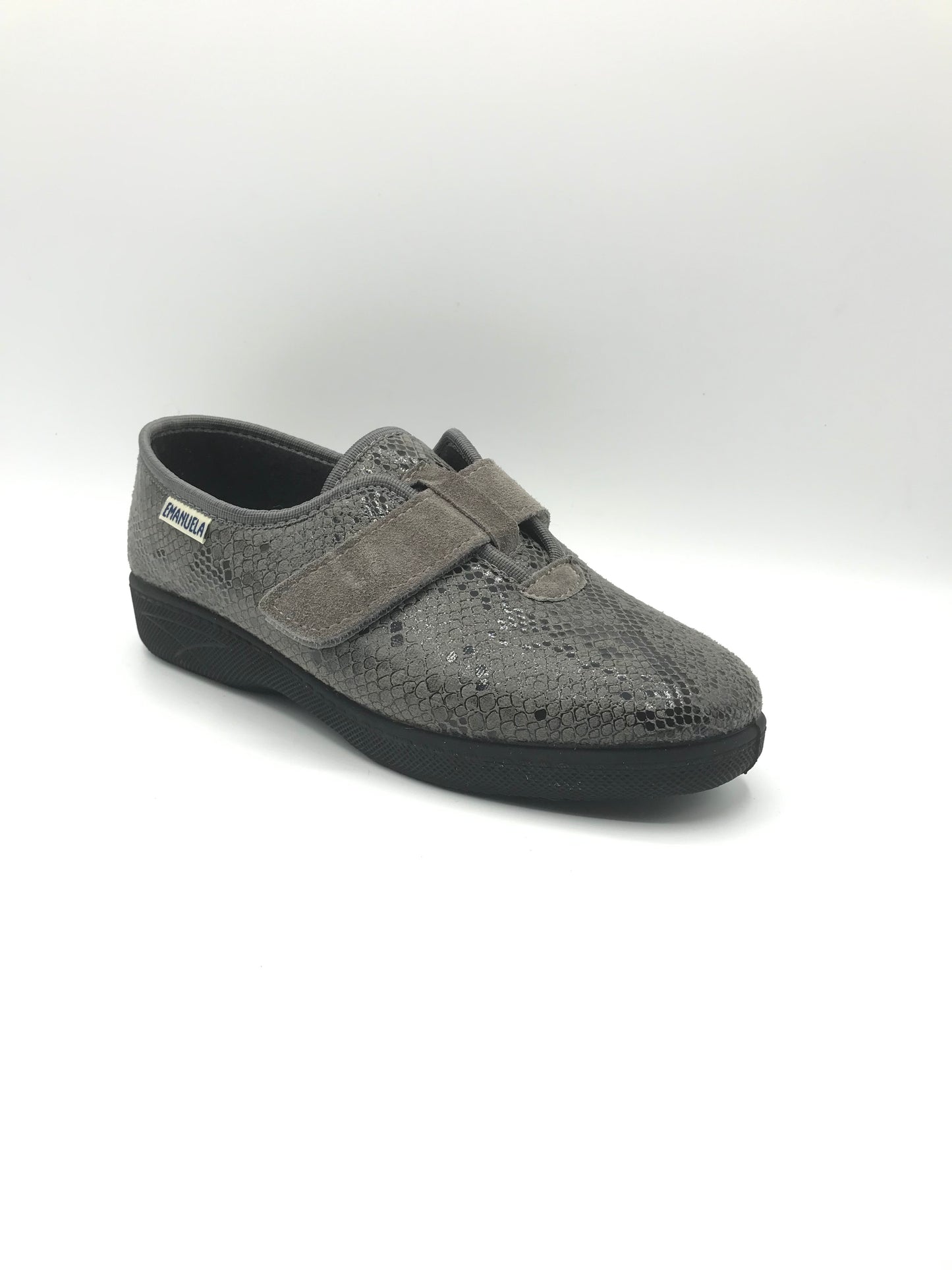 Pantofola velcro donna Emanuela 2252 grigio