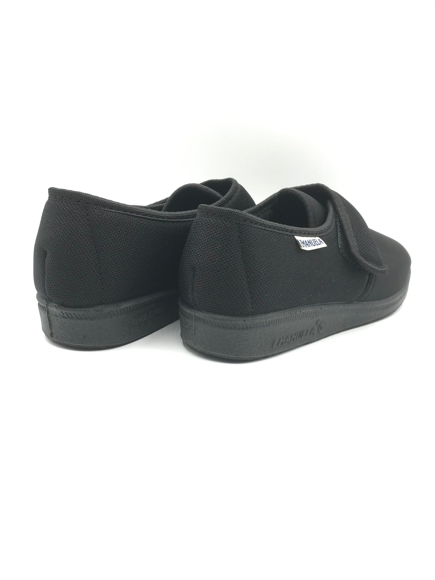 Pantofola velcro donna Emanuela 655 nero