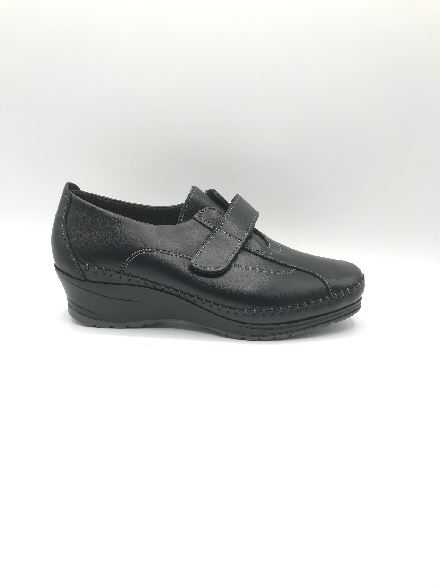 Mocassino velcro donna Freetime 131 nero