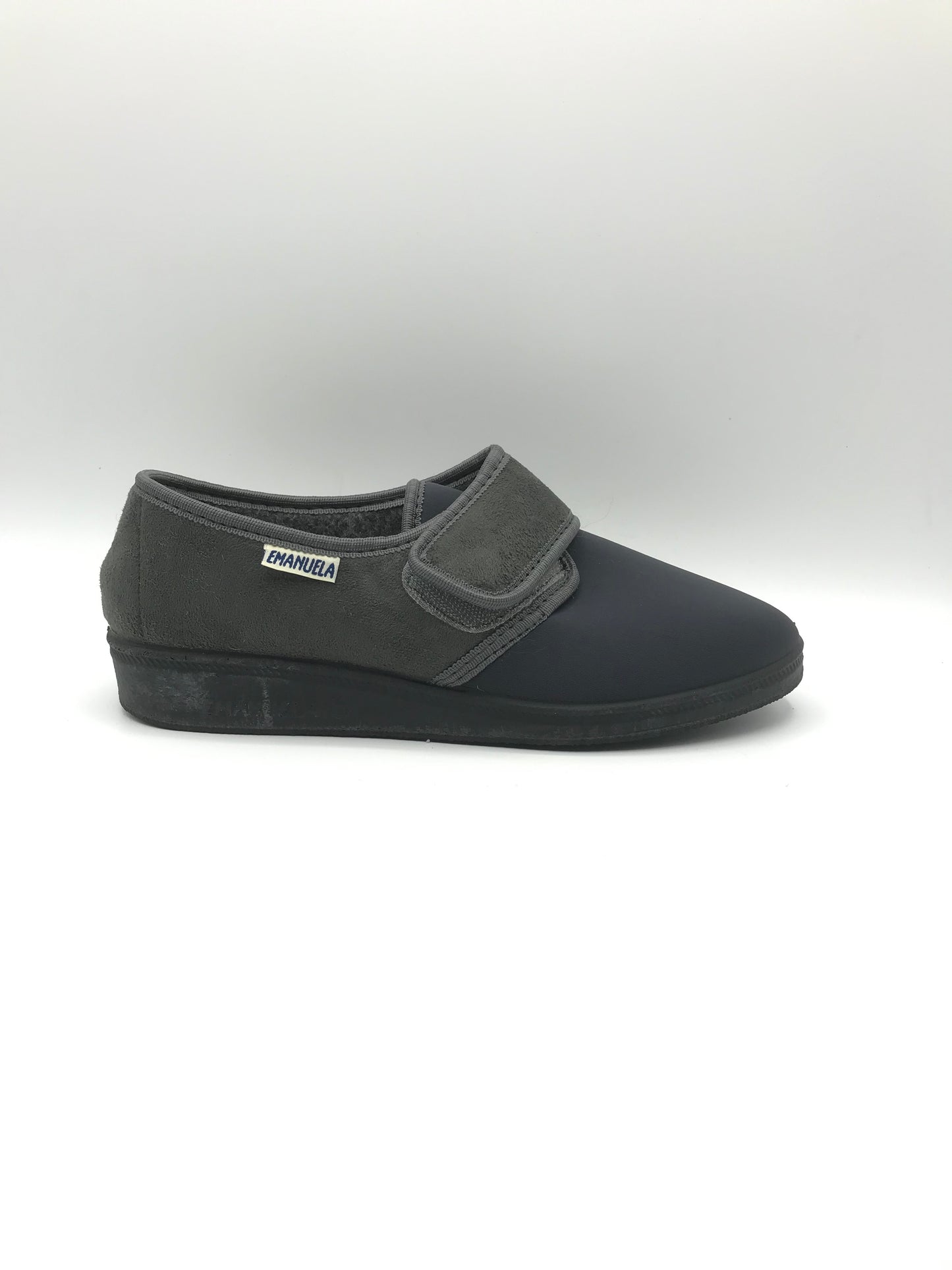 Pantofola velcro Emanuela 601 grigio