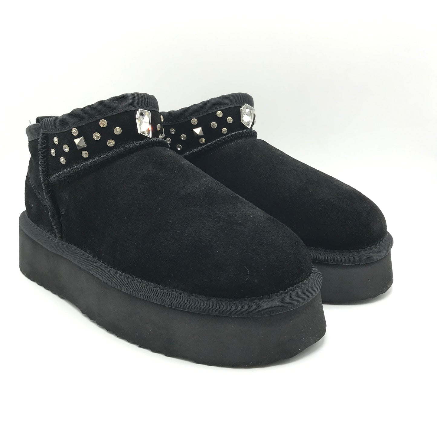 Lejade | Stivaletti platform in vera pelle con brillantini | 3554