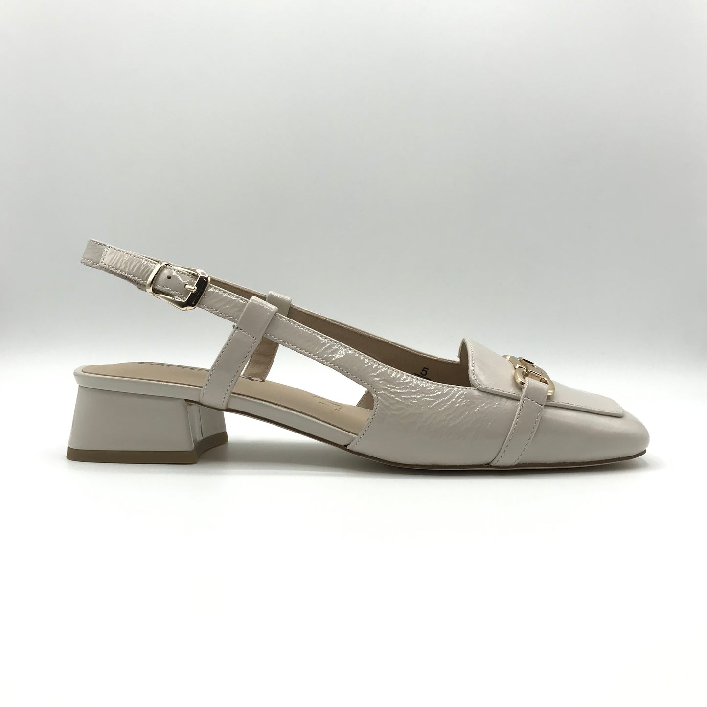 Caprice | Slingback in vera pelle con dettaglio catena | 29501-44