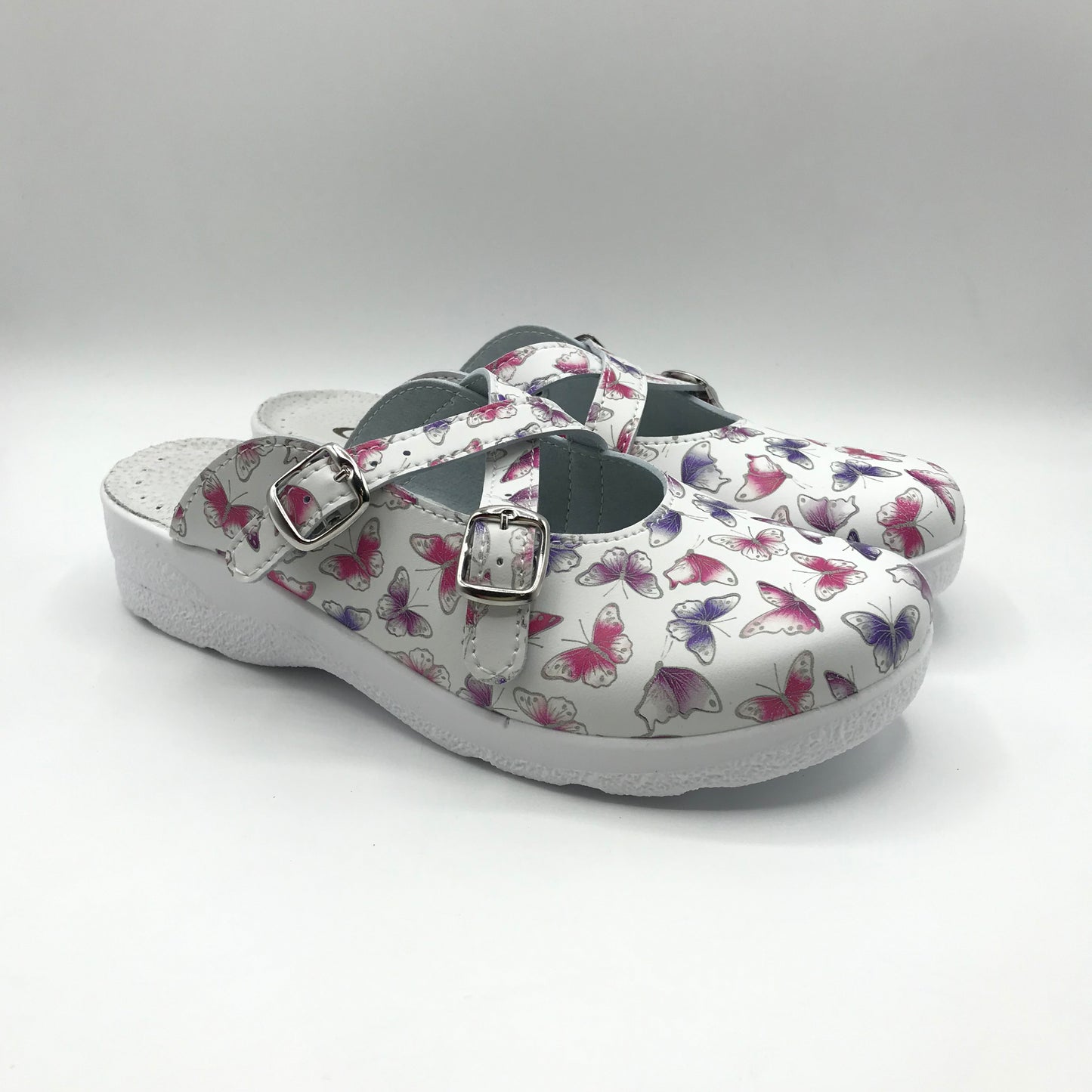 Saniflex | Sabot in vera pelle con fibbie regolabili | 84160/10
