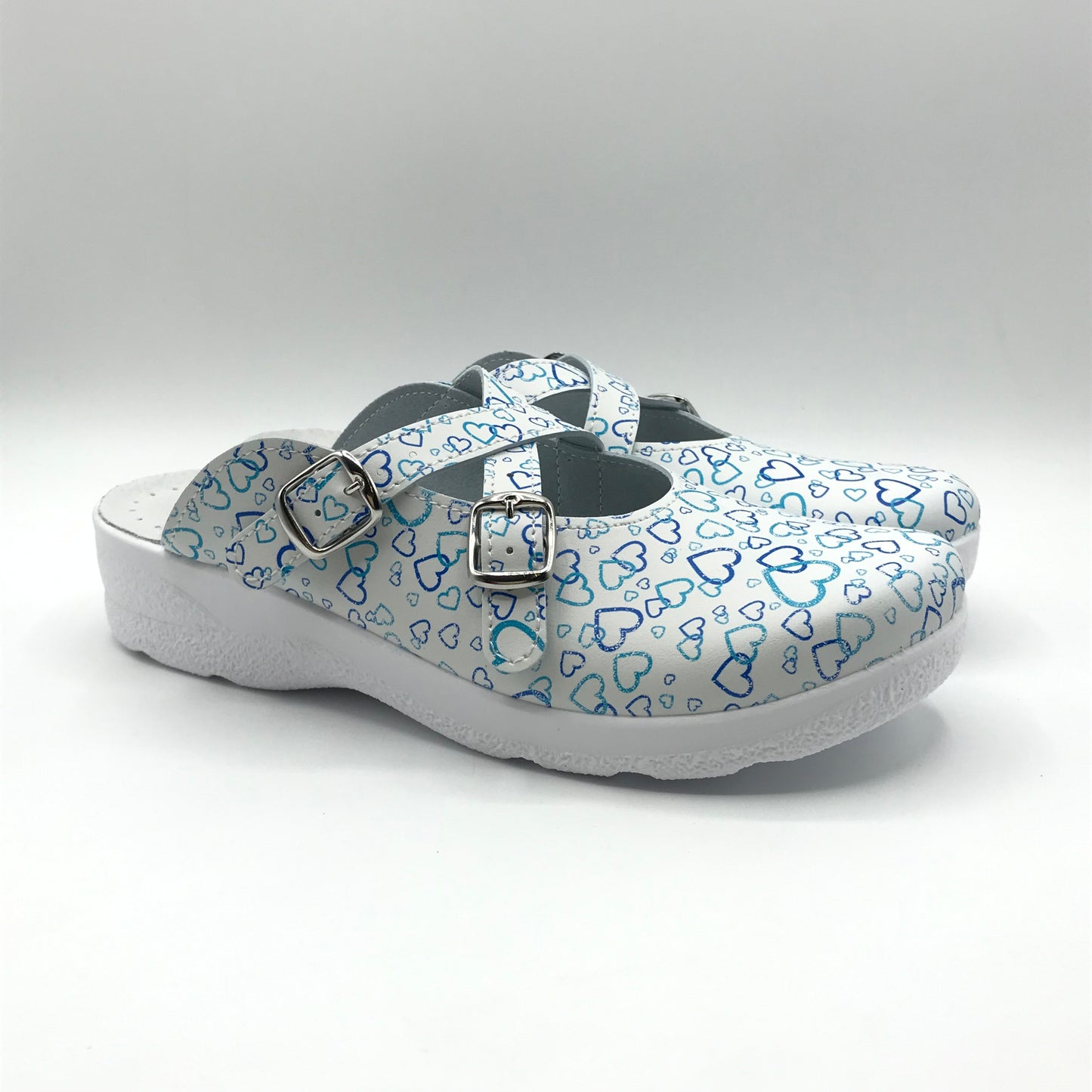 Saniflex | Sabot in vera pelle con fibbie regolabili | 84160/10