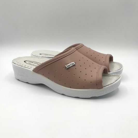 Saniflex | Ciabatte in tessuto stretch e vera pelle | 89872/10