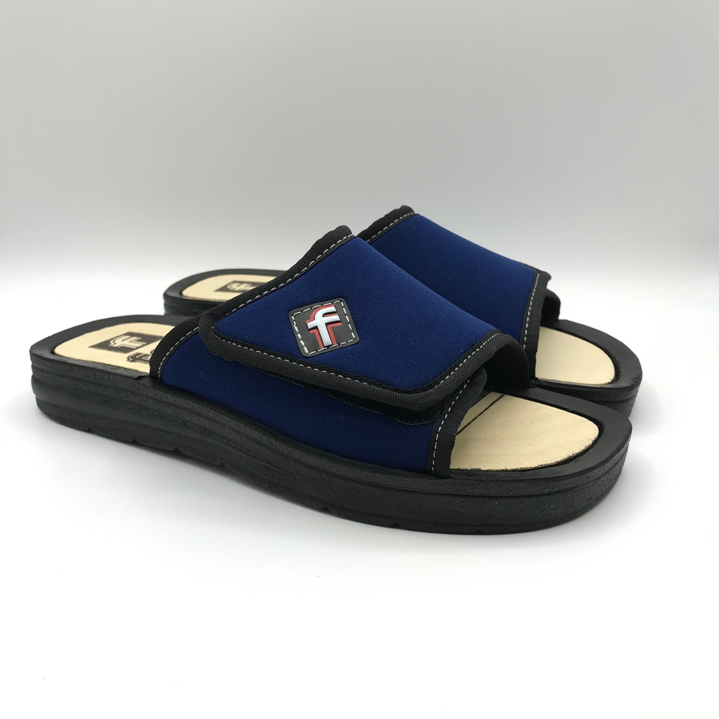 Fass | Ciabatte con plantare in legno e velcro regolabile | 1851.1