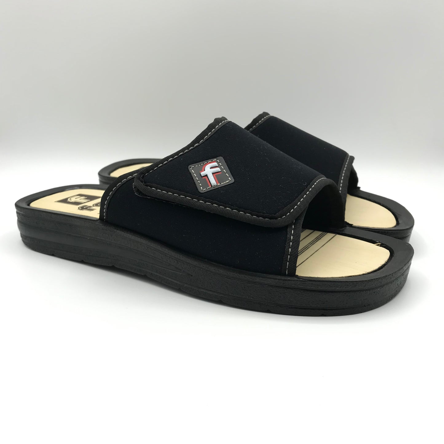 Fass | Ciabatte con plantare in legno e velcro regolabile | 1851.1