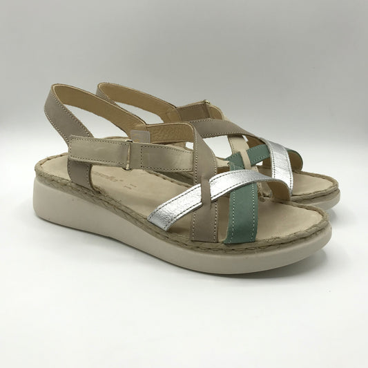 Riposella | Sandali in vera pelle con listini incrociati | D16285