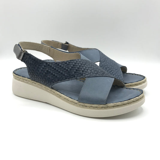 Riposella | Sandali in vera pelle con fasce incrociate | D16284