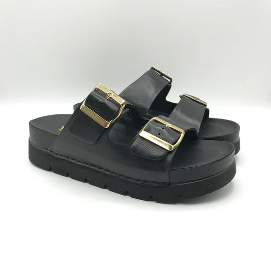 Walk in the city | Sandali platform in vera pelle | 50810