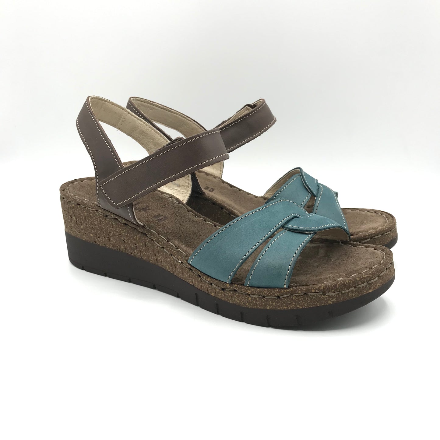 Walk in the city | Sandali in vera pelle con zeppa alta | 46040