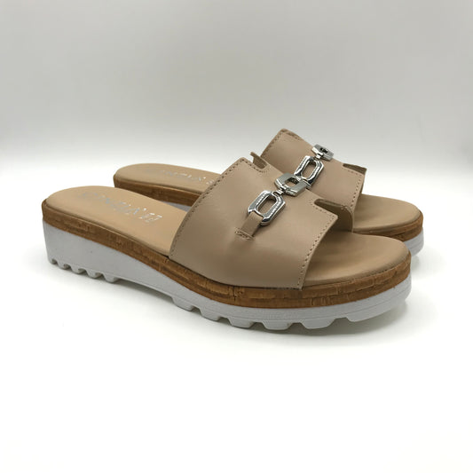 Cinzia Soft | Ciabatte in vera pelle con catena | 3448-70811