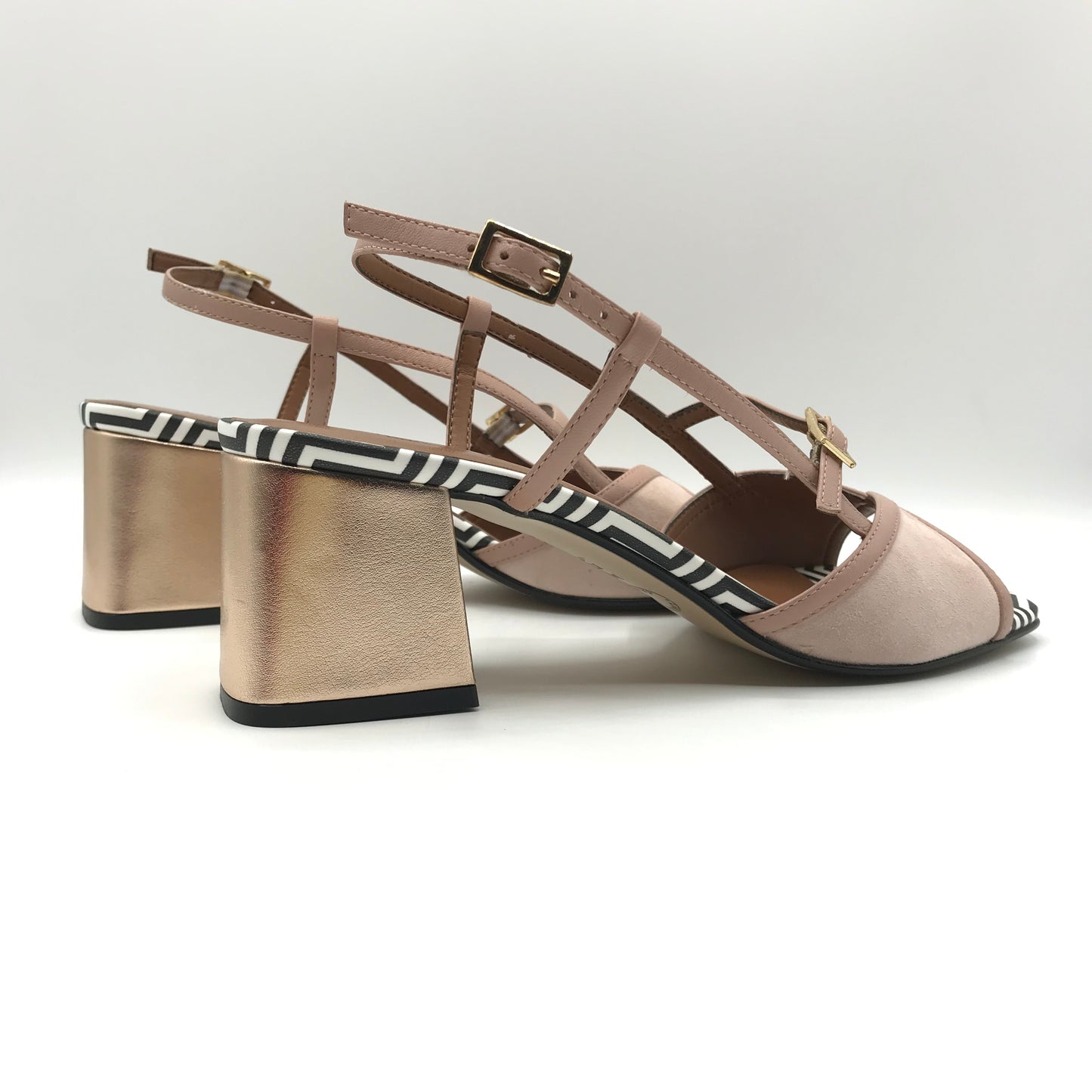 Linea Uno | Sandali eleganti con tacco in vera pelle | K533