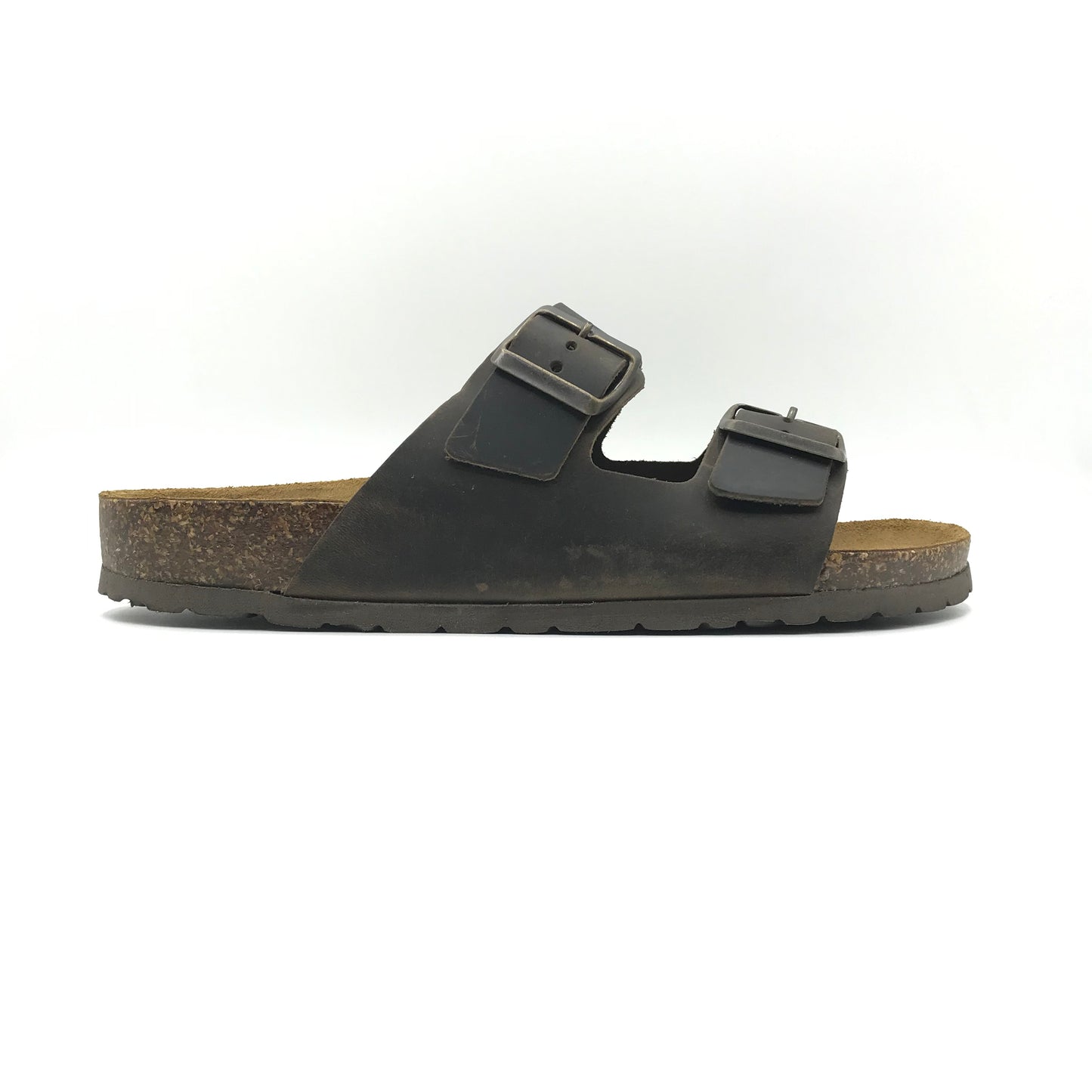Bio Gold | Ciabatte in vera pelle con fibbie regolabili | 4000BK