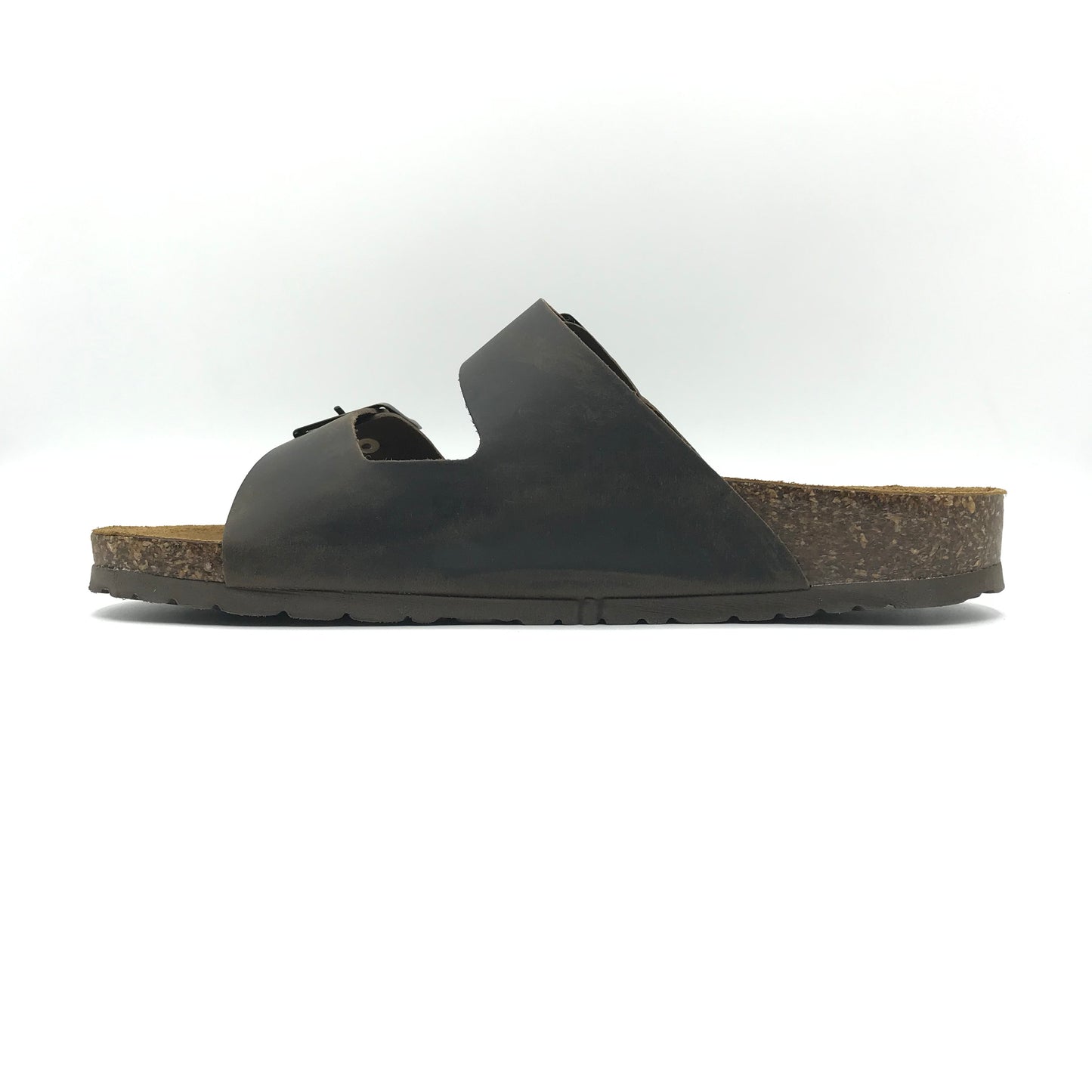 Bio Gold | Ciabatte in vera pelle con fibbie regolabili | 4000BK