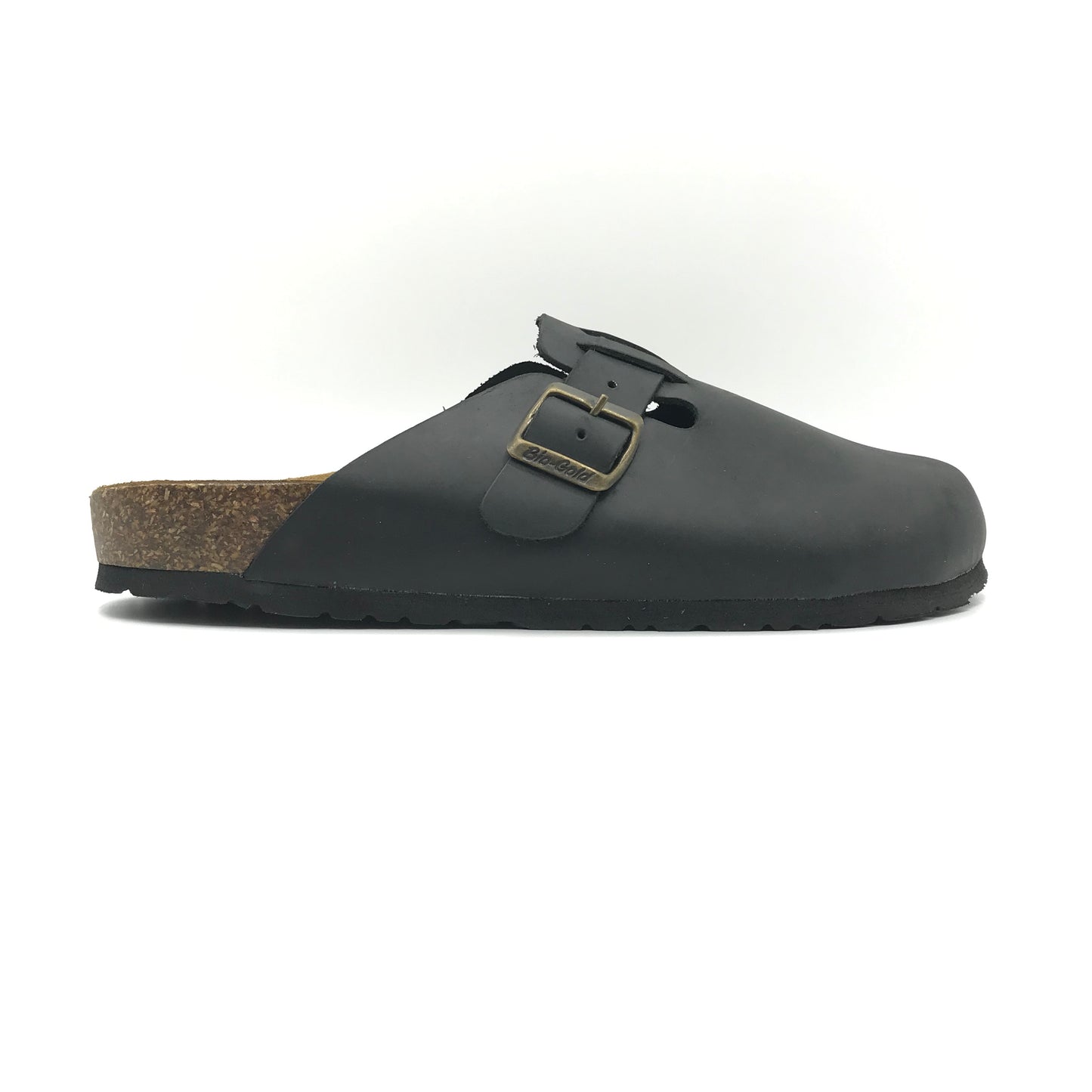 Bio Gold | Ciabatte sabot in vera pelle con fibbia regolabile | 8227U