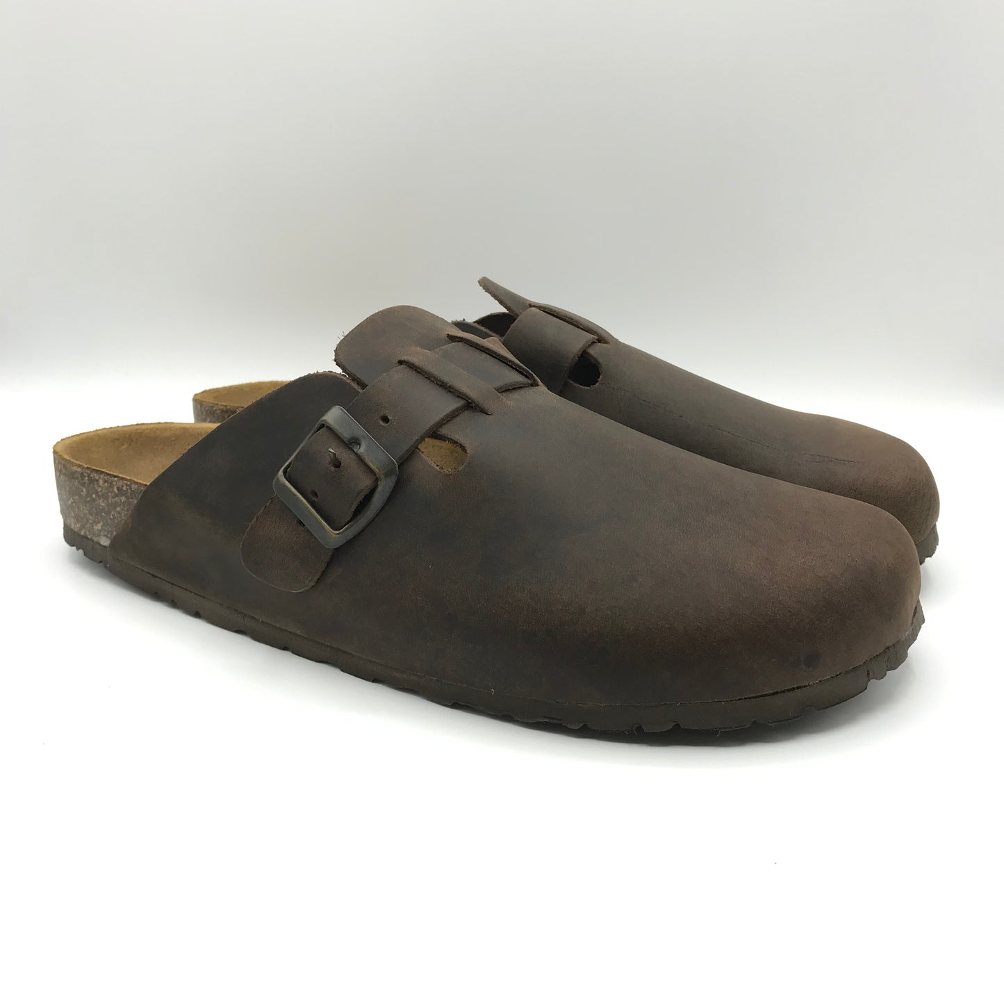 Bio Gold | Ciabatte sabot in vera pelle con fibbia regolabile | 8227U