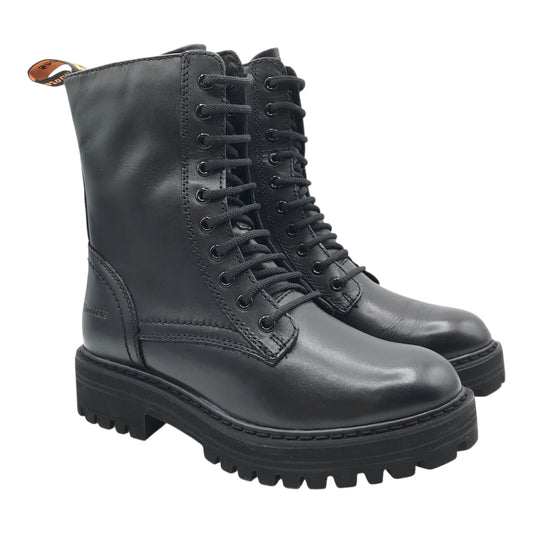 Shooters | Anfibi in vera pelle con zip laterale | S1115-01